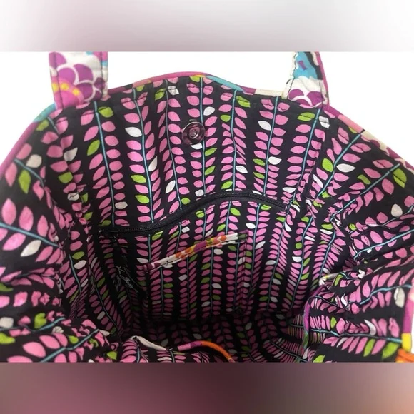 ❤️Vera Bradley Va Va Bloom Quilted Shoulder Bag With Button Snap Closure - Picture 4 of 9